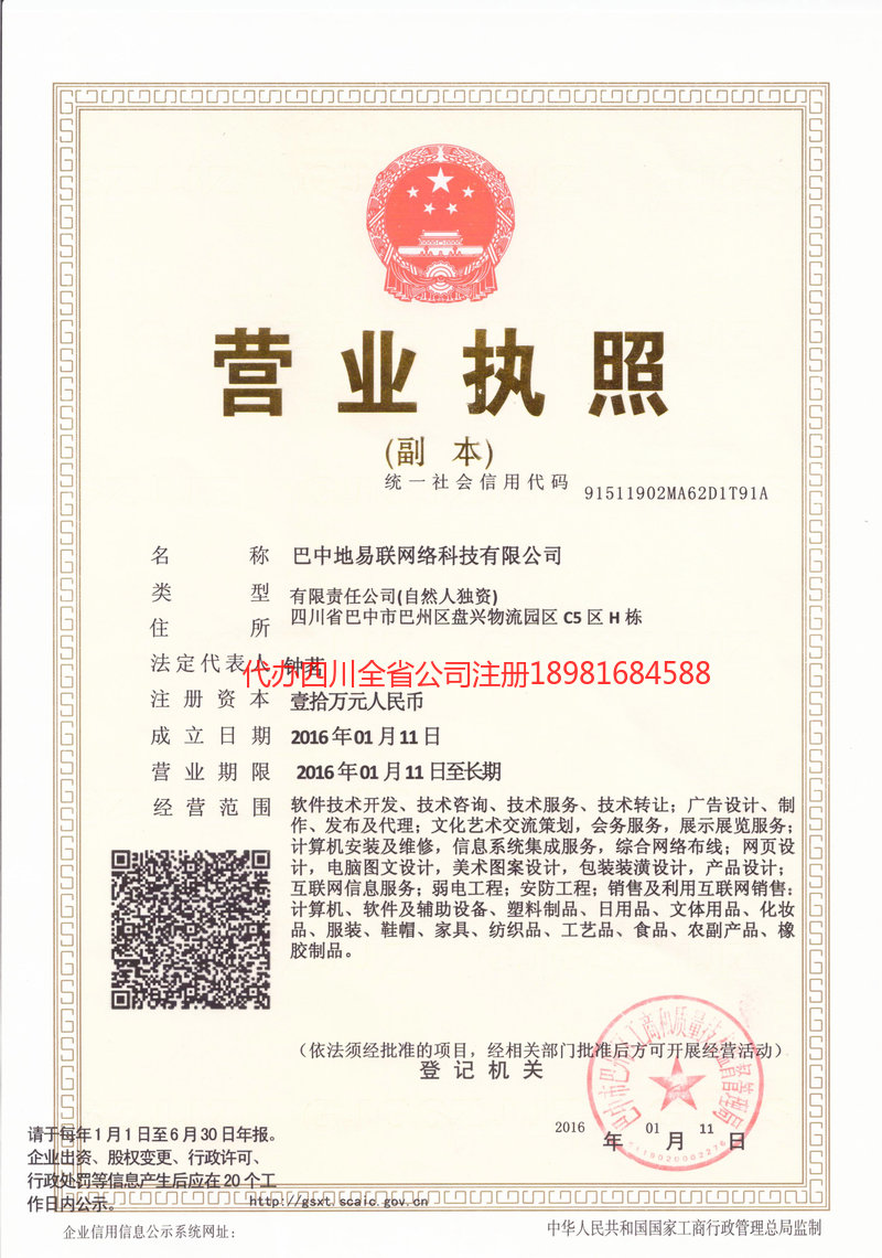 江安江安地易联网络科技有限公司
